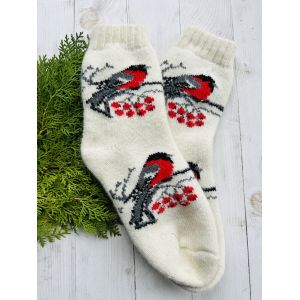 Шкарпетки жіночі з овечої шерсті снігурі