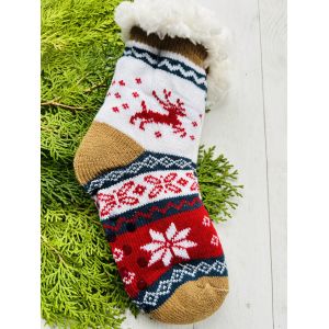 Шкарпетки дитячі/підросткові  розмір 31-35 червоно-коричневий 17-19 см