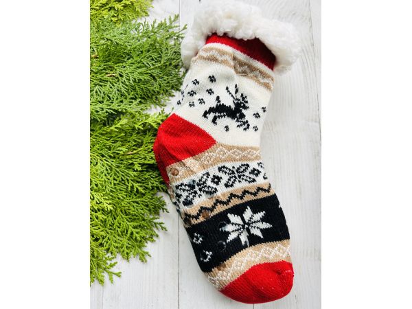 Шкарпетки дитячі/підросткові  розмір 31-35 червоно-чорні 17-19 см