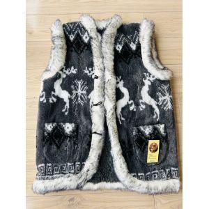 Жилет жіночий з овечої шерсті, орнамент олені розміри від 38 до 62 54