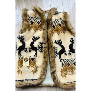 Жилет жіночий з овечої шерсті, орнамент олені розміри від 38 до 62 60