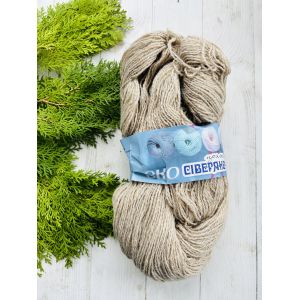 Пряжа з овечої шерсті для вязання Сіверяночка 200 г кавовий