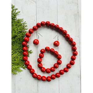 Набір прикрас з дерева Намисто сережки браслет