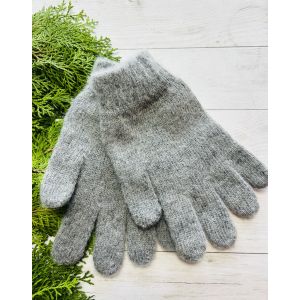 Рукавиці з овечої шерсті «Орнамент» сірі