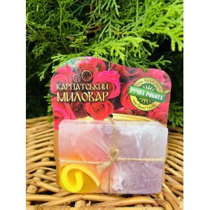 Карпатський Миловар, мило ручної роботи, 100 г Троянда