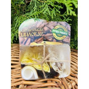 Карпатський Миловар, мило ручної роботи, 100 г Кавовий скраб