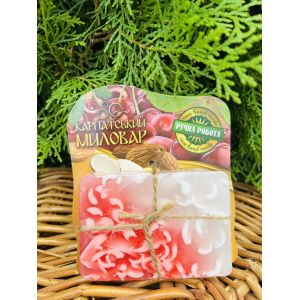 Карпатський Миловар, мило ручної роботи, 100 г Вишня та мігдаль
