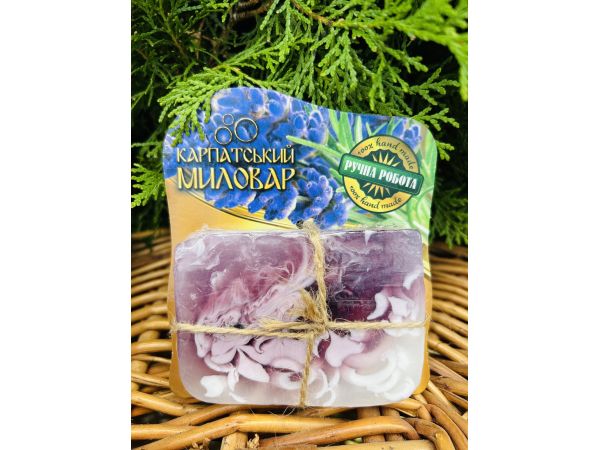 Карпатський Миловар, мило ручної роботи, 100 г Лаванда