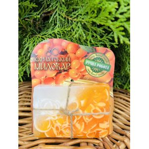 Карпатський Миловар, мило ручної роботи, 100 г Обліпиха
