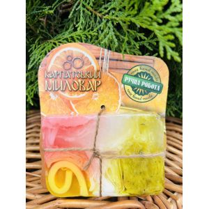 Карпатський Миловар, мило ручної роботи, 100 г Апельсин та кориця