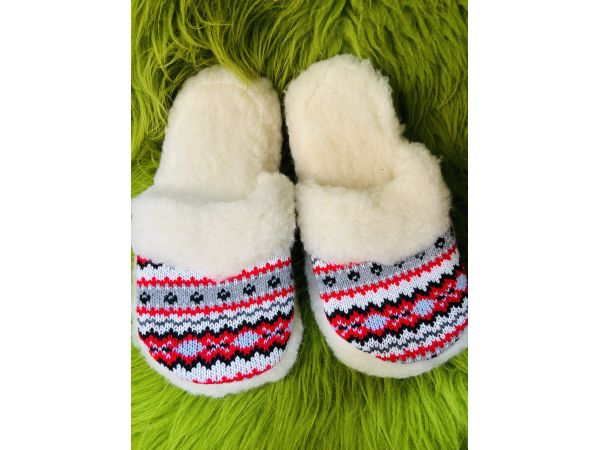 Домашні капці з овечої шерсті, всувки, тапочки домашні, 40 розмір