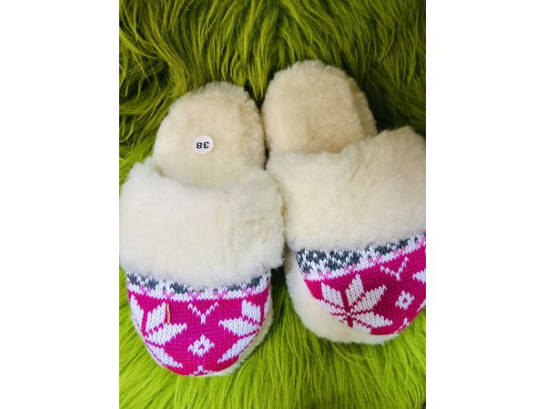 Домашні капці з овечої шерсті, всувки, тапочки домашні, 38 розмір