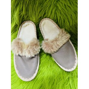 Закопанки жіночі, тапочки з овечої шерсті (тапочки з овчини закопанки, тапочки хутро закопанки ) 38 розмір