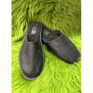 Домашні капці з овечої шерсті чоловічі розмір 41 42 43 45 коричневий 45