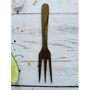 Виделка кухонна дерев’яна 22х3 горіх