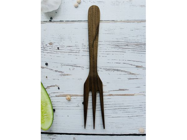 Виделка кухонна дерев’яна 22х3 горіх