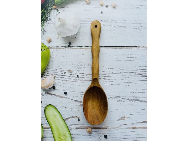 Ложка кухонна з натурального дерева 22х5см