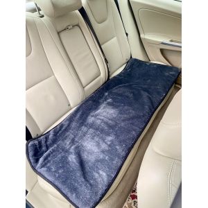 Накидка на заднє автомобільне сидіння з овечої вовни сірий колір