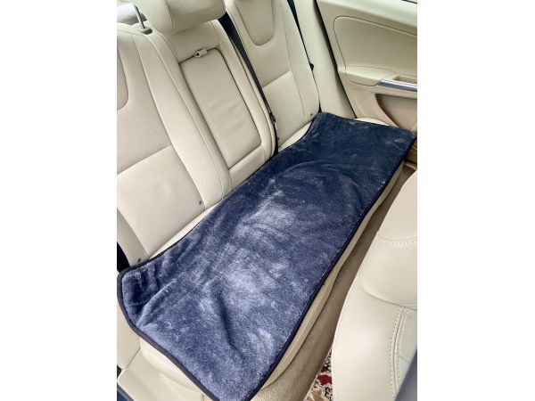 Накидка на заднє автомобільне сидіння з овечої вовни сірий колір