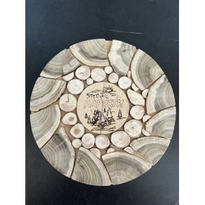 Дерев’яна підставка під гаряче "КАРПАТИ" 22 см