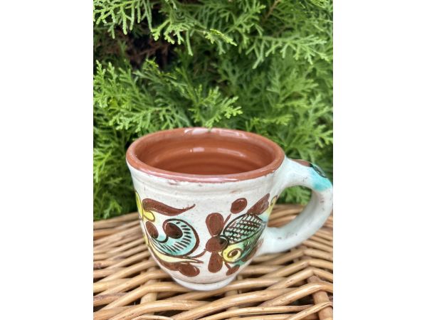 Косівська кераміка чашка горнятко  ручний розпис горнятко для кави 250 мл