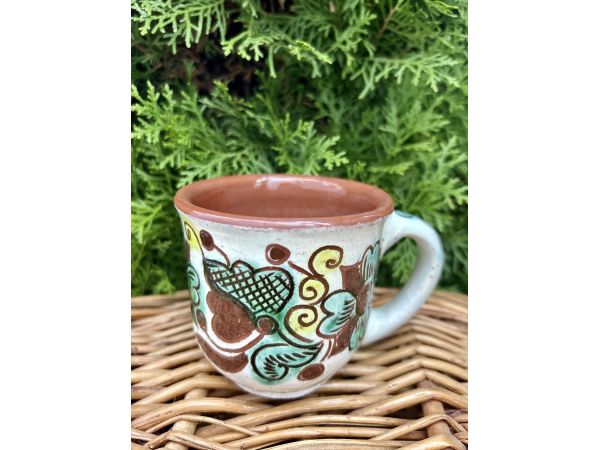 Косівська кераміка чашка горнятко  ручний розпис горнятко для кави 250 мл
