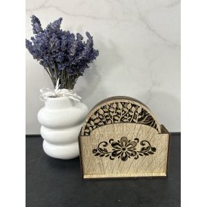 Дерев’яна піставка під гаряче з ялівцю 22 см