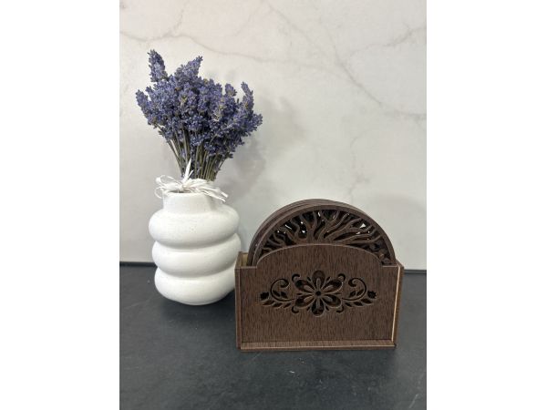 Дерев’яні піставки під гаряче горнятко на підставці 11х10х3