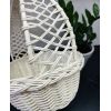 Кошик з білої лози 35х27х32 Великодній кошик
