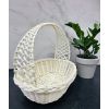 Кошик з білої лози 31х25х28 Великодній кошик
