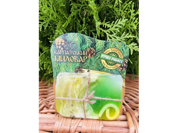 Карпатський Миловар, мило ручної роботи, 100 г Смерекове