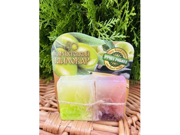 Карпатський Миловар, мило ручної роботи, 100 г Оливкове
