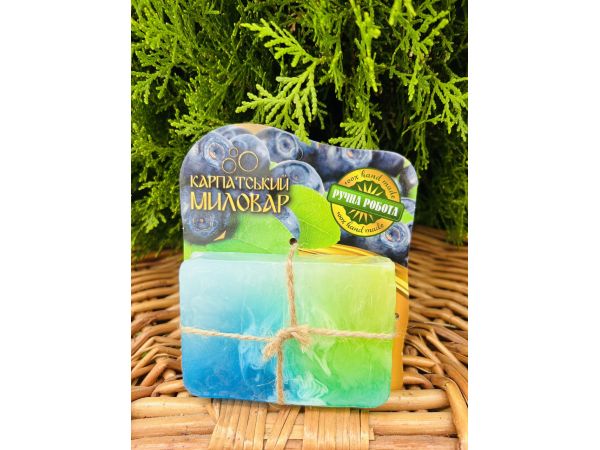 Карпатський Миловар, мило ручної роботи, 100 г Чорниця