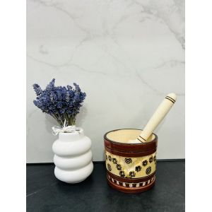 Дерев'яна ступка з товкачиком