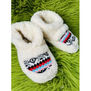 Чуні-капці з овечої шерсті на гумовій підошві 38-39