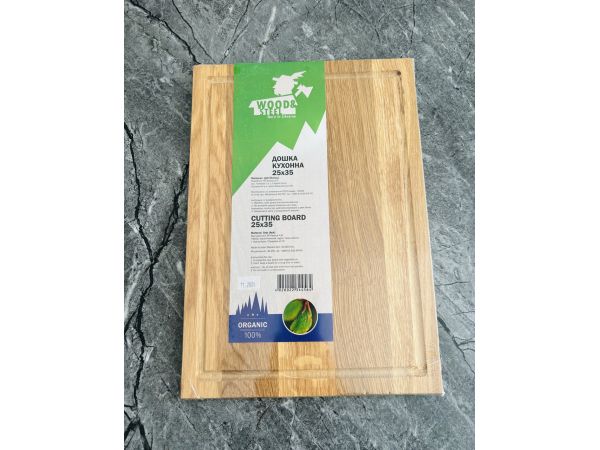 Дерев’яна дошка прямокутна обробна кухонна дошка 25х35