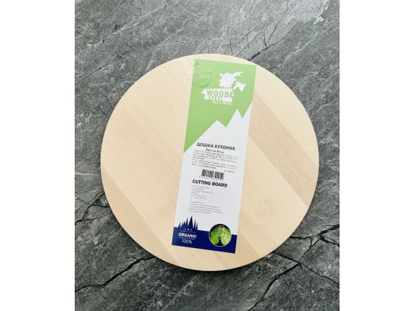 Дошка для піци дошка кругла дерев’яна 35 см без жолобка