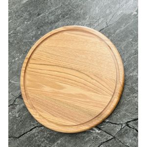 Дошка для піци дошка кругла дерев’яна 35 см з жолобком