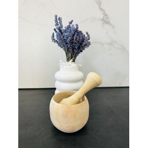 Дерев'яна ступка з пензликом