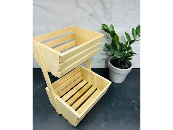 Стійка для фруктів овочів з дерева 23х21х32 см