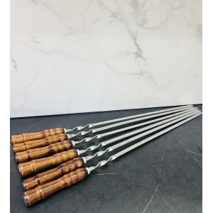 Шампури металеві з дерев’яною ручкою 75 см