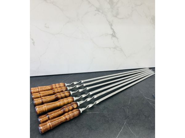 Шампури металеві з дерев’яною ручкою 75 см