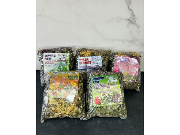 Акційна пропозиція набір карпатських чаїв 5 уп. по 90 г