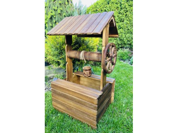 Декоративний дерев'яний колодязь 45х46х95 см