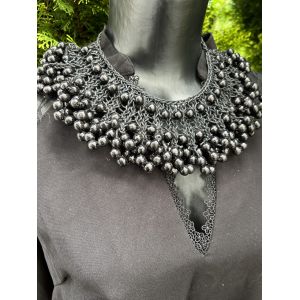 Намисто з дерева ручна робота чорне