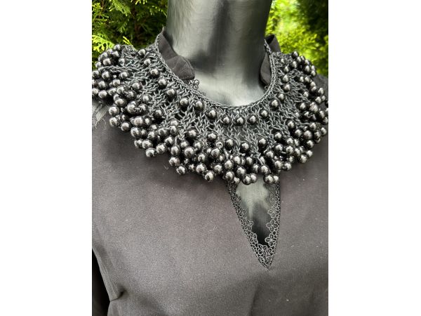 Намисто з дерева ручна робота чорне