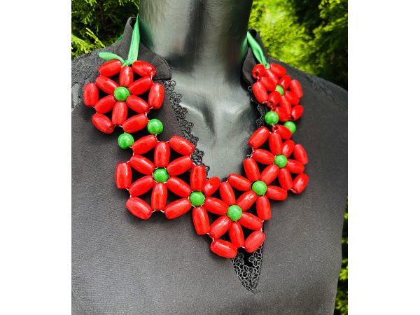 Намисто з дерева, ручна робота