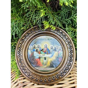 Дерев'яна тарілка (ікона) "Тайна Вечеря" 16,5 см