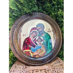 Дерев'яна тарілка (ікона) "Свята Родина" 40 см.