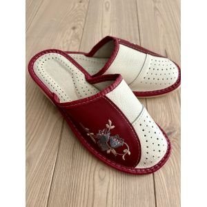 Домашні шкіряні жіночі капці